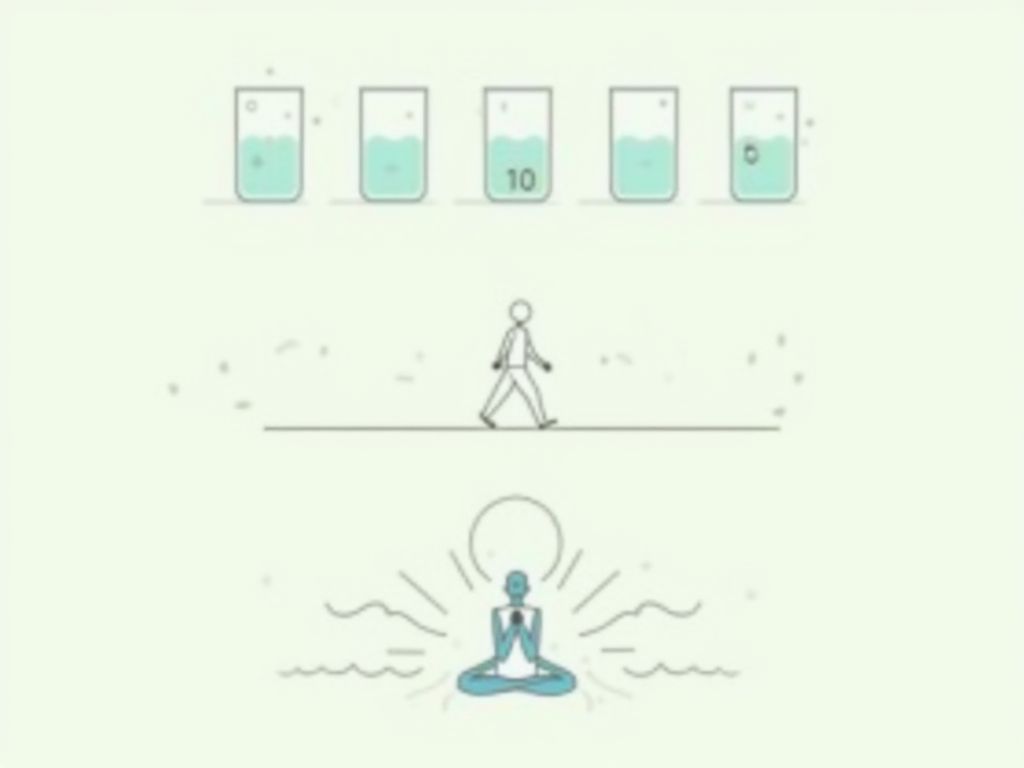 Sfida: Idratarsi, Camminare, Ripetere! 5 Bicchieri...